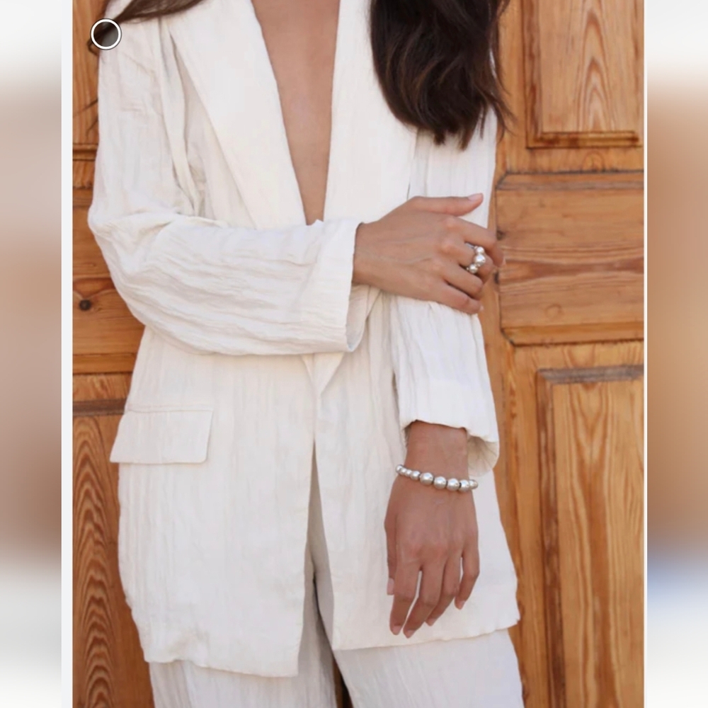 Zara wrinkle  effect oversized blazer Size XS and S